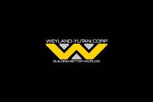 Weyland Yutani Corporation, Black Background, Logo, Typography, Minimalism, Aliens (movie)