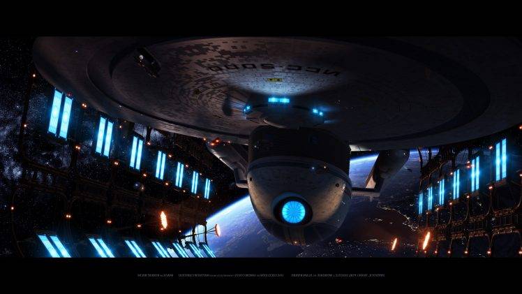 space, Star Trek, Spaceship, USS Enterprise (spaceship) HD Wallpaper Desktop Background