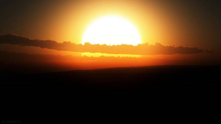 sunset, Landscape, Vue, CGI, Plains HD Wallpaper Desktop Background