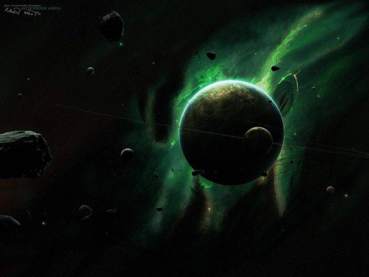 space, Planet, Nebula, Space Art, Asteroid HD Wallpaper Desktop Background