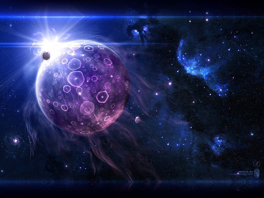 space, Planet, Space Art, Surreal, Jellyfish Wallpaper