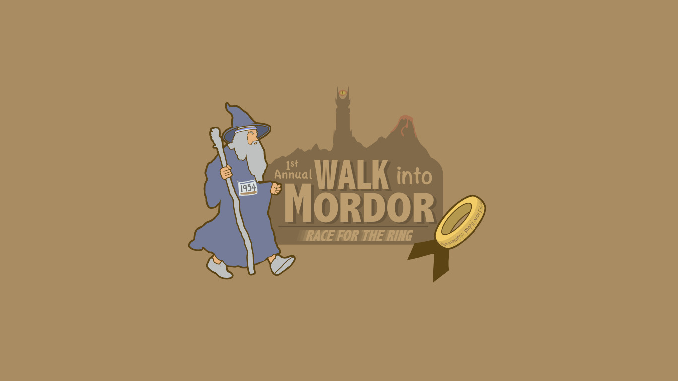 The Lord Of The Rings, Humor, Minimalism Wallpaper