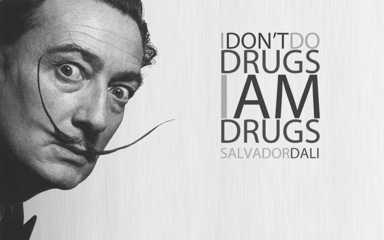 Salvador Dalí, Typography, Painters, Moustache HD Wallpaper Desktop Background