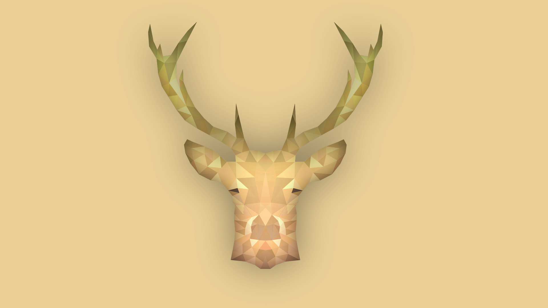 animals, Simple, Deer, Stags, Low Poly, Simple Background, Brown, Digital Art, Artwork Wallpaper