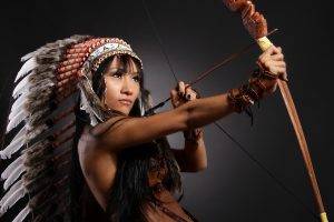 Native Americans, Bows, Headdress