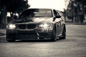 car, Monochrome, BMW