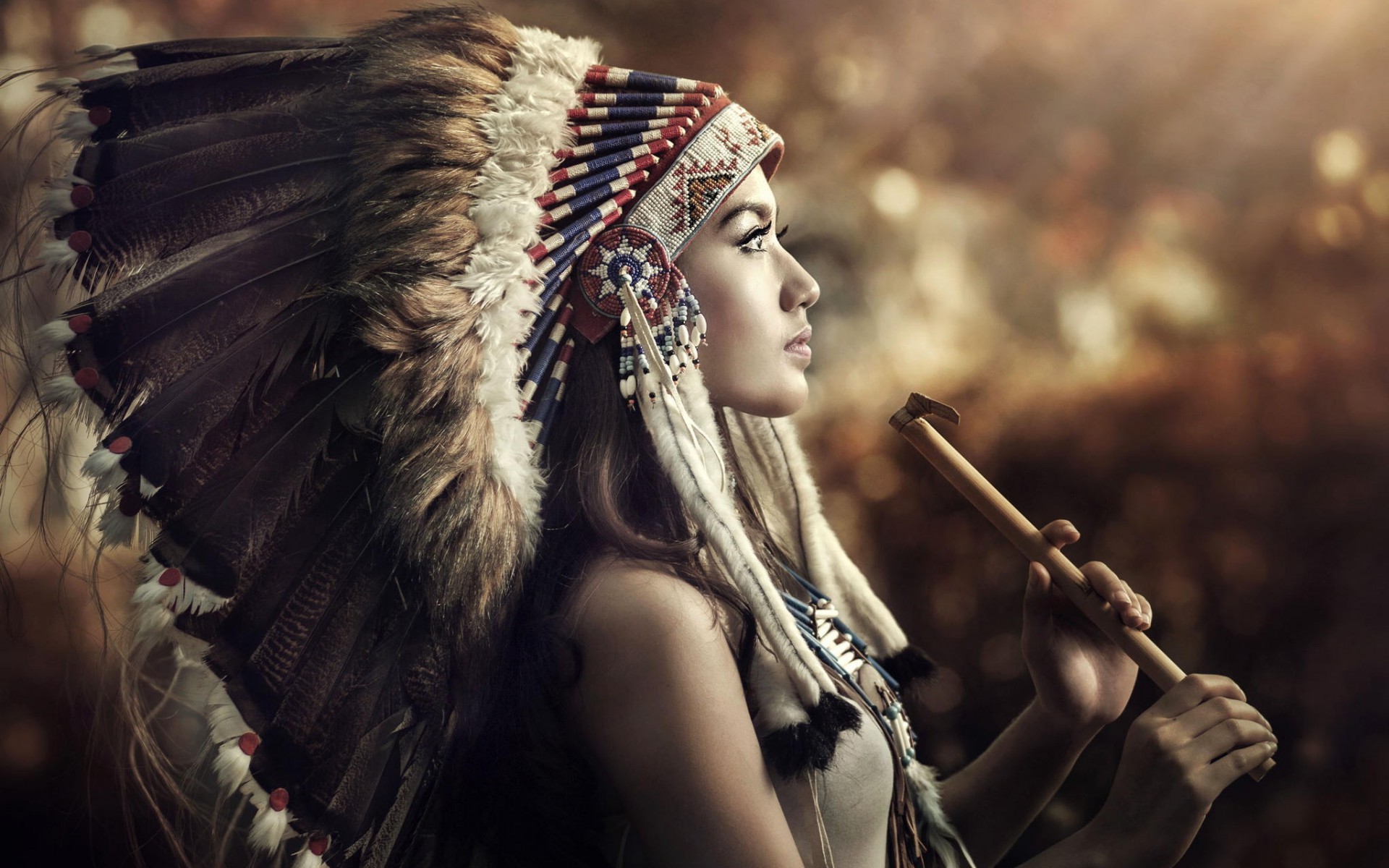 Native Americans Headdress Women Profile Wallpapers Hd Desktop And Mobile Backgrounds