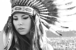 Native Americans, Monochrome, Headdress