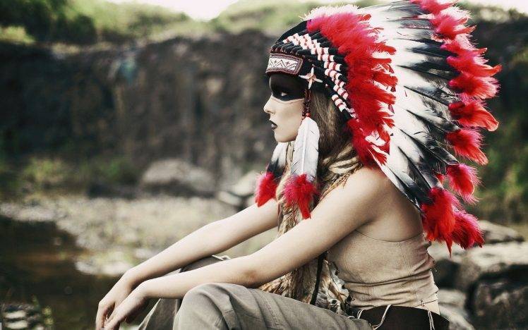 Native Americans, Headdress, Profile HD Wallpaper Desktop Background