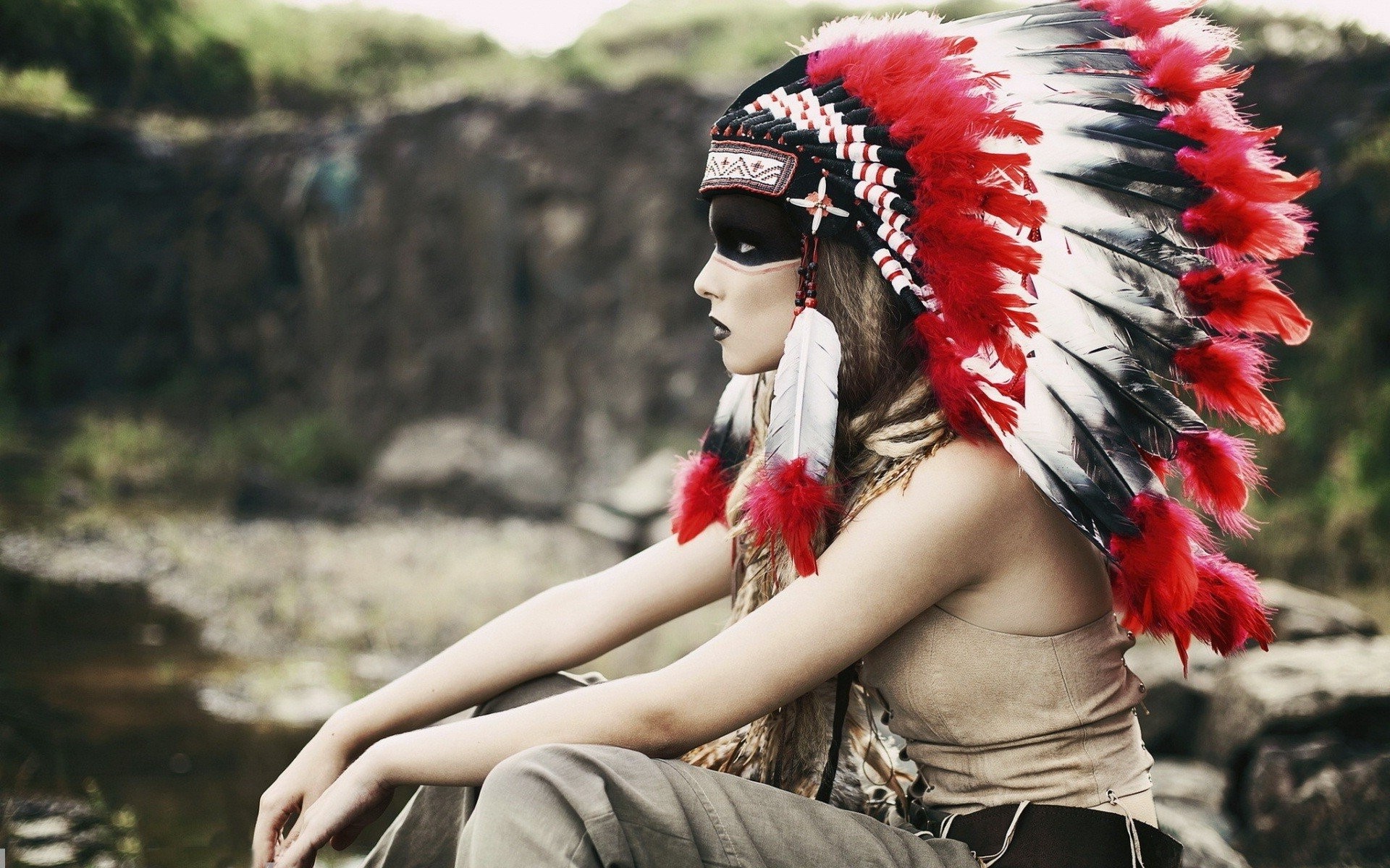 Native Americans, Headdress, Profile Wallpapers HD / Desktop and Mobile