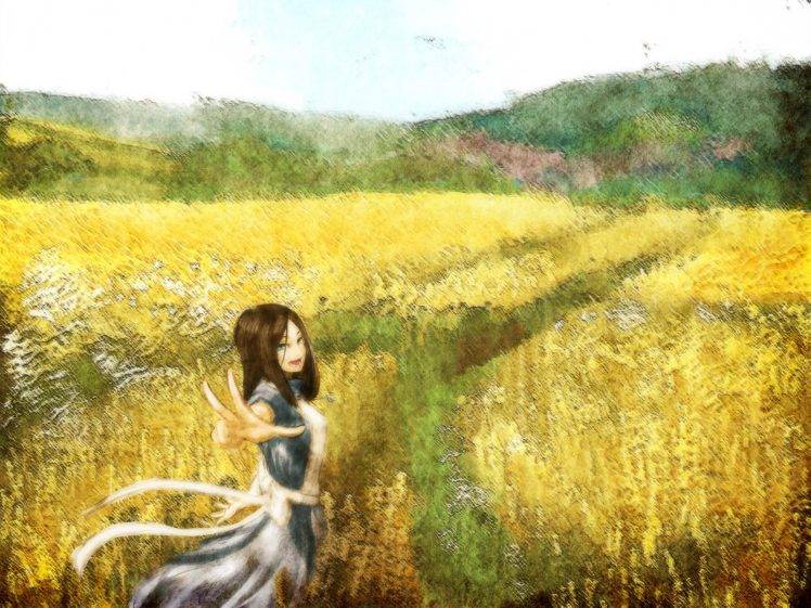 women, Drawing, Landscape, American McGees Alice HD Wallpaper Desktop Background