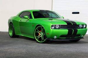 car, Green Cars, Dodge Challenger Hellcat, Vehicle