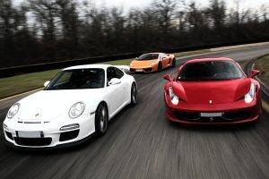 car, Porsche, Ferrari 458, Lamborghini