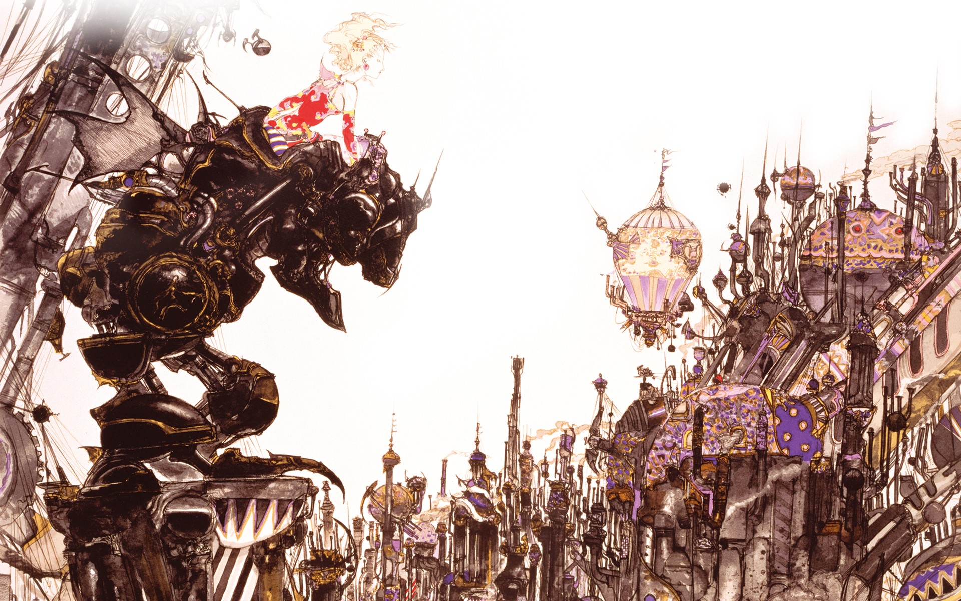 Final Fantasy, Artwork, Terra Branford, Yoshitaka Amano Wallpaper