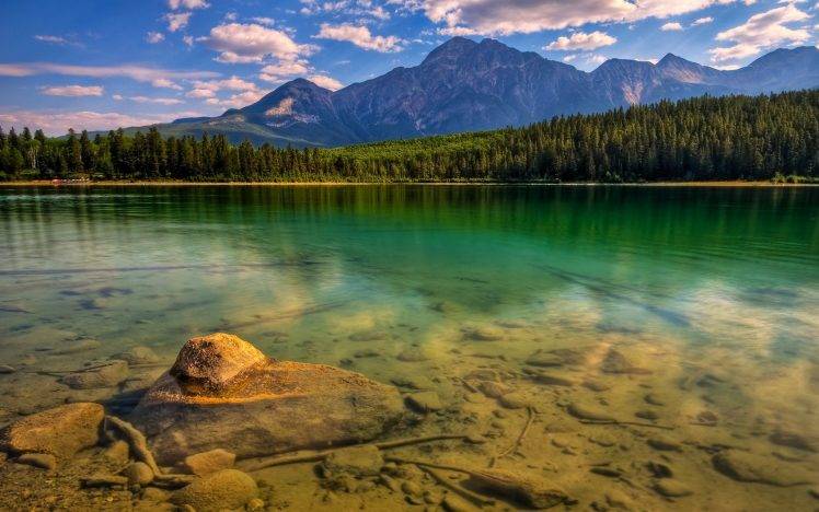 mountain, Lake, Canada HD Wallpaper Desktop Background