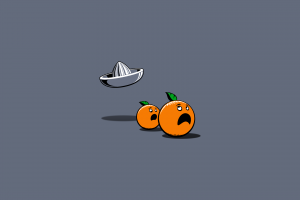 minimalism, Digital Art, Humor, Simple Background, Orange (fruit)
