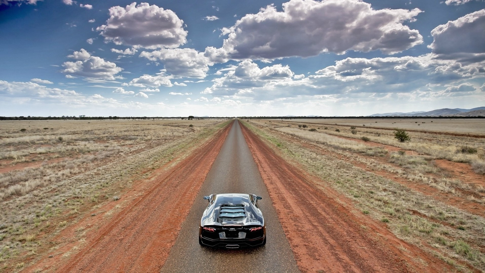 car, Landscape, Lamborghini Aventador Wallpaper
