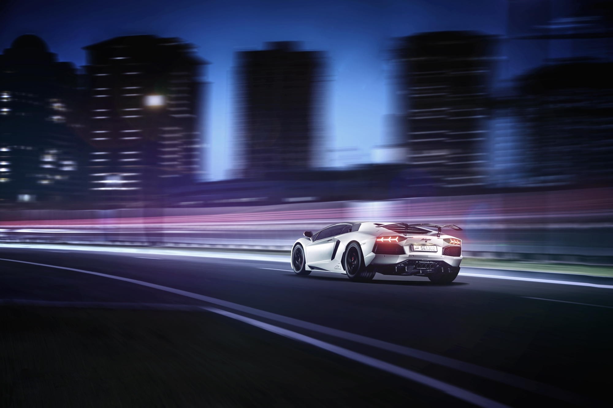 car, Lamborghini Aventador, Motion Blur Wallpaper