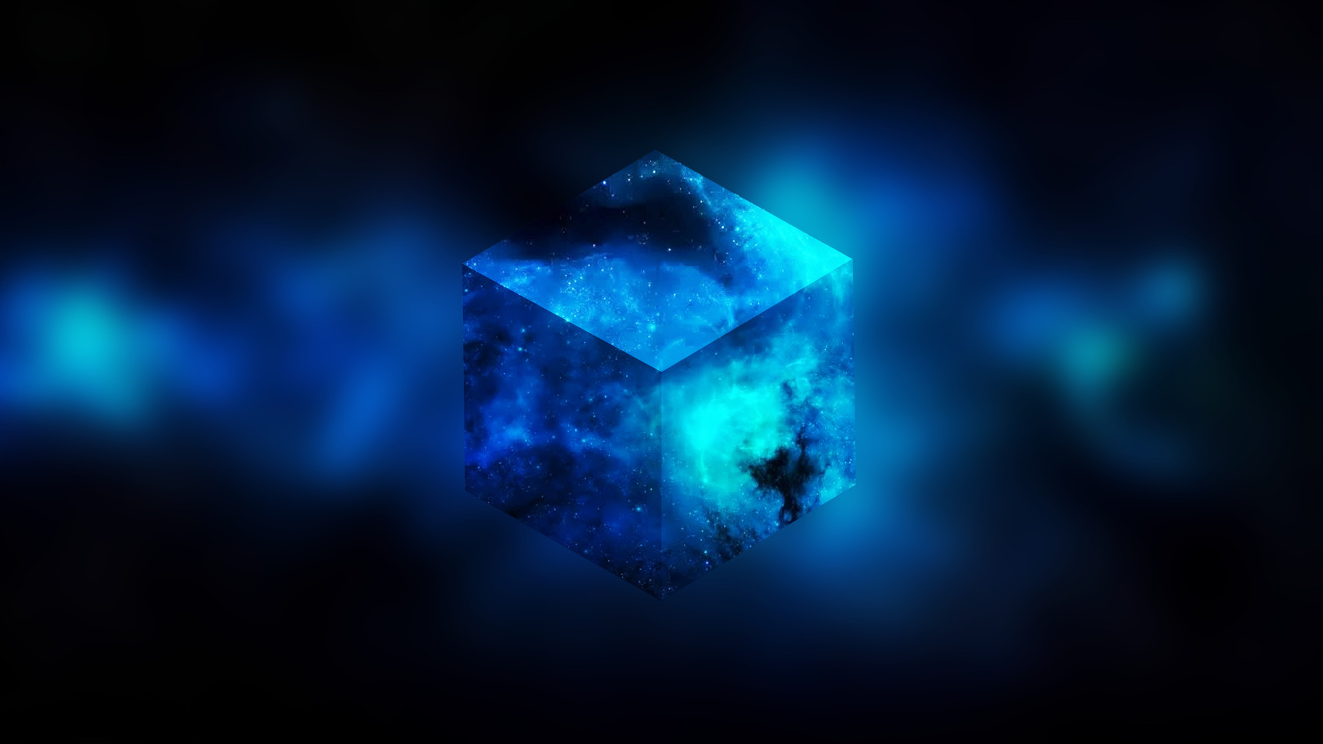 space, Minimalism, 3D, Blue, Abstract Wallpaper
