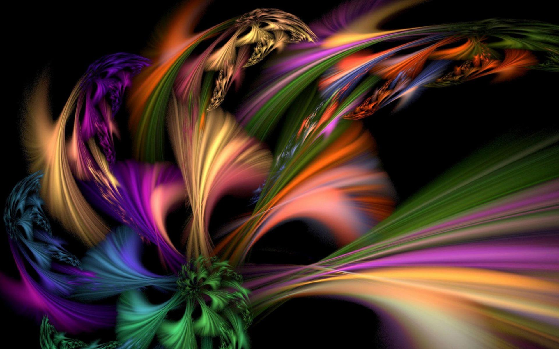 colorful, Fractal, Abstract Wallpaper