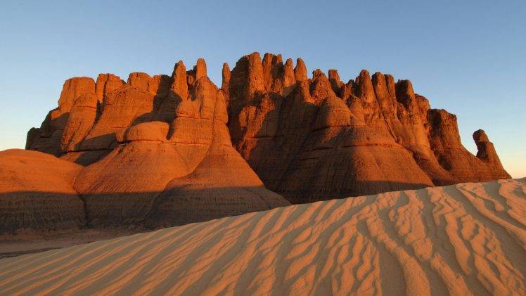 nature, Desert, Sand, Rock Formation, Algeria HD Wallpaper Desktop Background