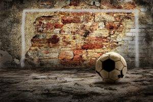 sports, Soccer, Goal, Walls, Bricks
