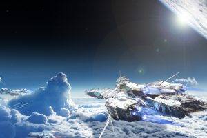 space, Spaceship, Dreadnought, Star Citizen