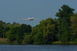 aircraft, Lake, Nature, Landscape, Forest, Trees