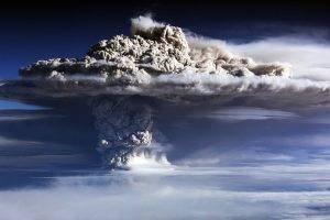 nature, Volcano, Explosion, Smoke