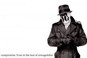 Rorschach, Watchmen, White Background, Quote