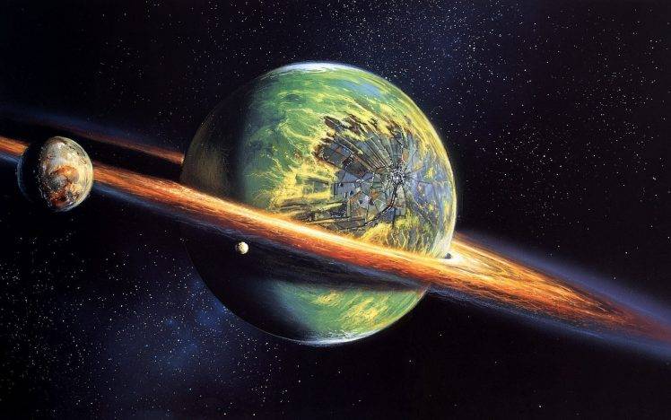 artwork, Planetary Rings, Planet, Space Art HD Wallpaper Desktop Background