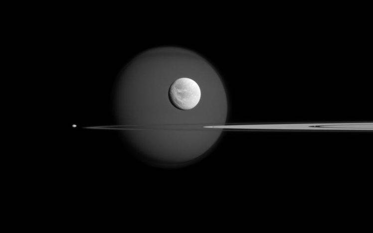 space, NASA, Titan (moon), Pandora (moon), Dione (moon), Pan (moon), Planetary Rings, Saturn HD Wallpaper Desktop Background