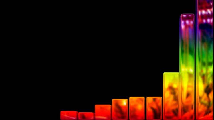 abstract, Colorful, Black Background, Bars HD Wallpaper Desktop Background