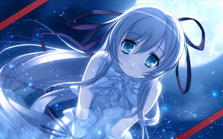 anime, Anime Girls, Moon, Demonbane, Al Azif, Visual Novel HD Wallpaper Desktop Background