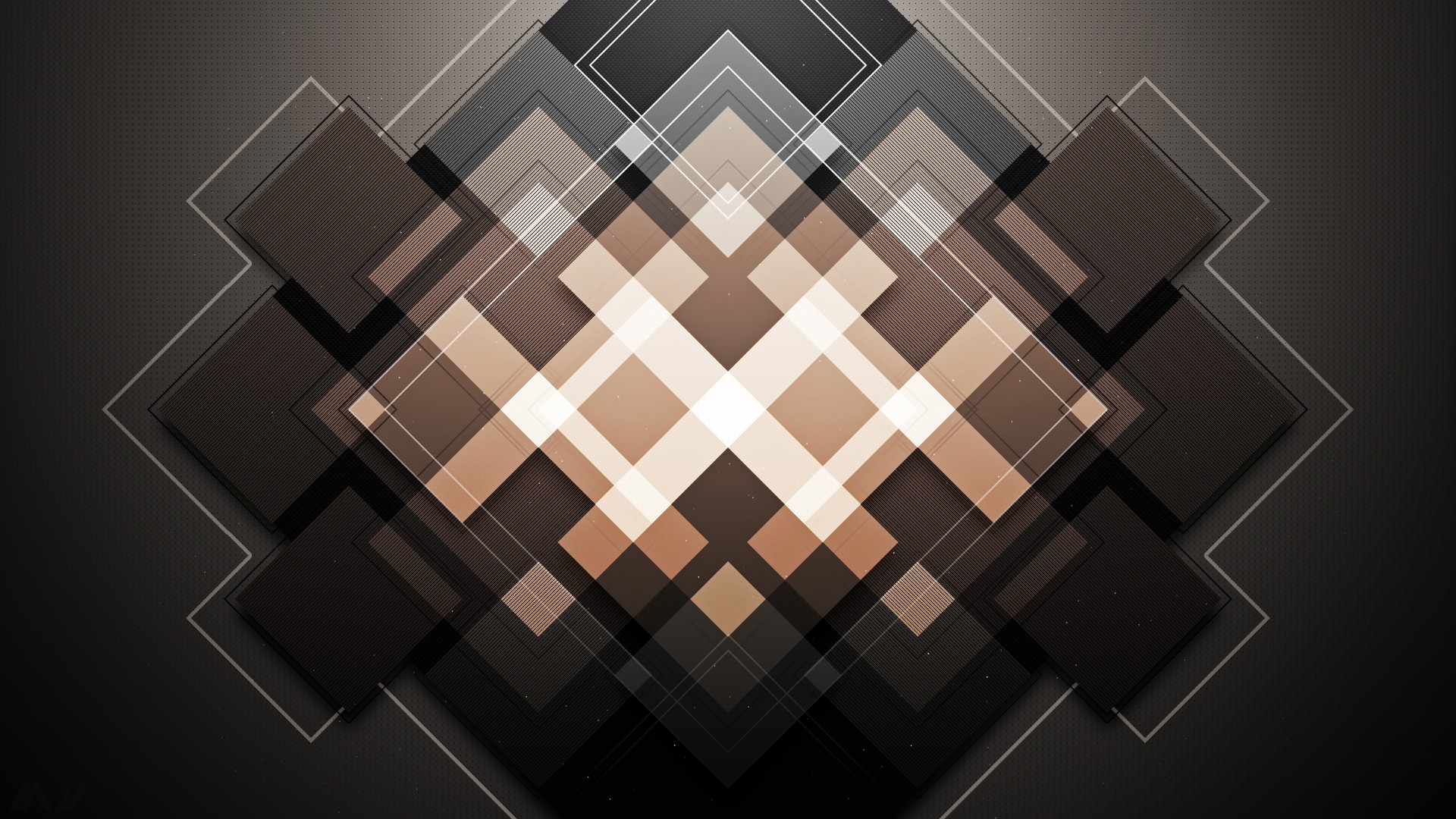 abstract, Geometry, Pattern, Brown Wallpaper