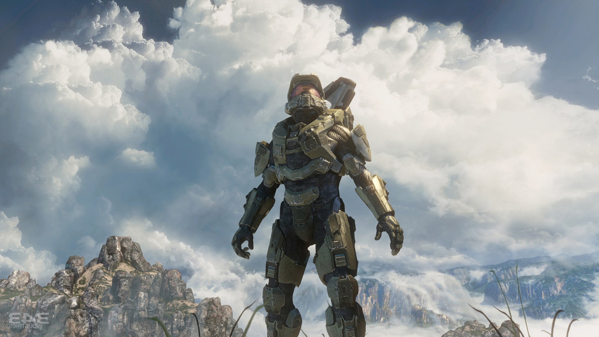 Halo, Video Games, Artwork, Halo 4, Halo: Master Chief Collection, Master Chief, Sky, Clouds, Spartans, Weapon Wallpaper