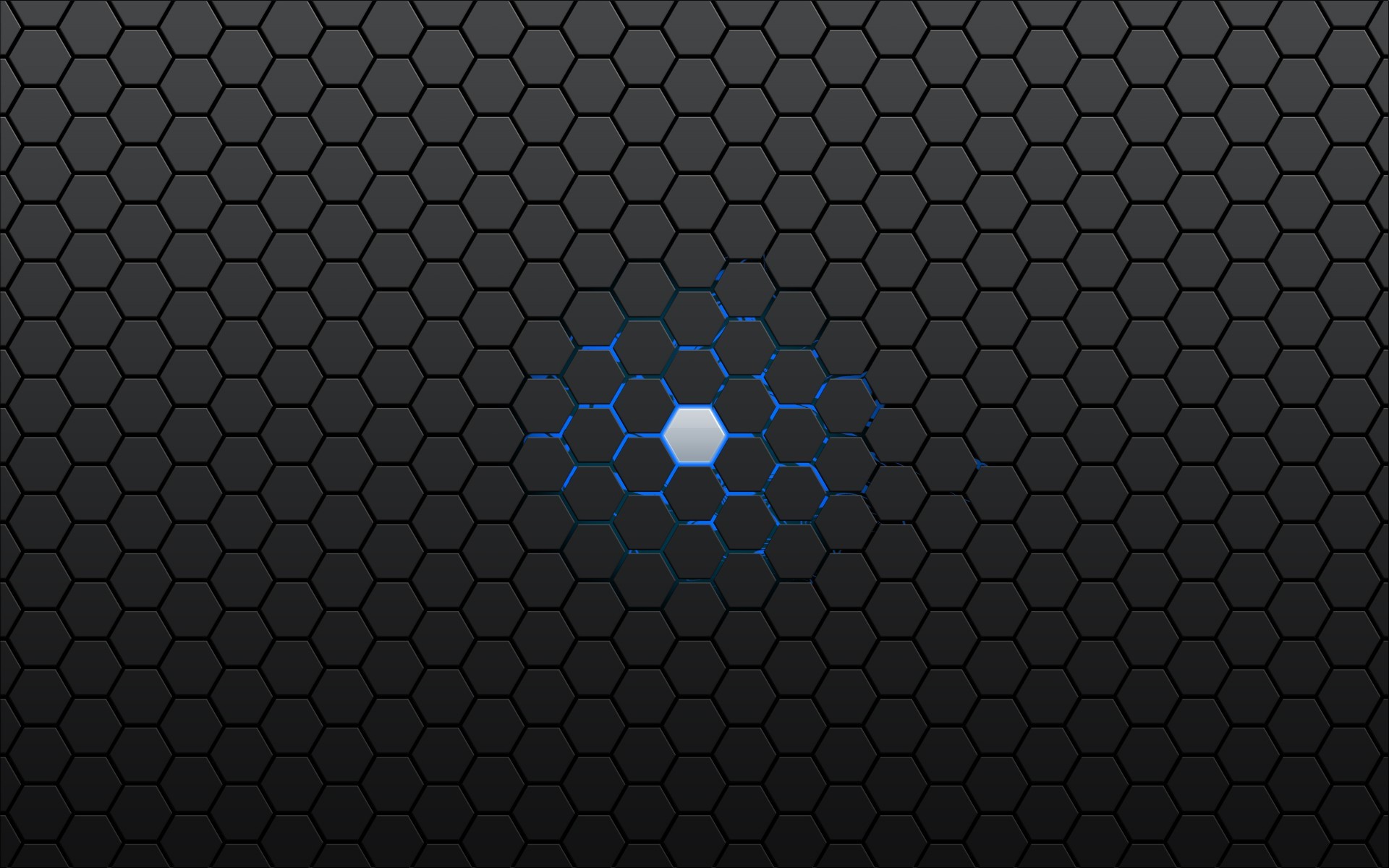 Android (operating System), Hexagon, Geometry, Blue, Gray, Artwork, Digital Art, Abstract Wallpaper