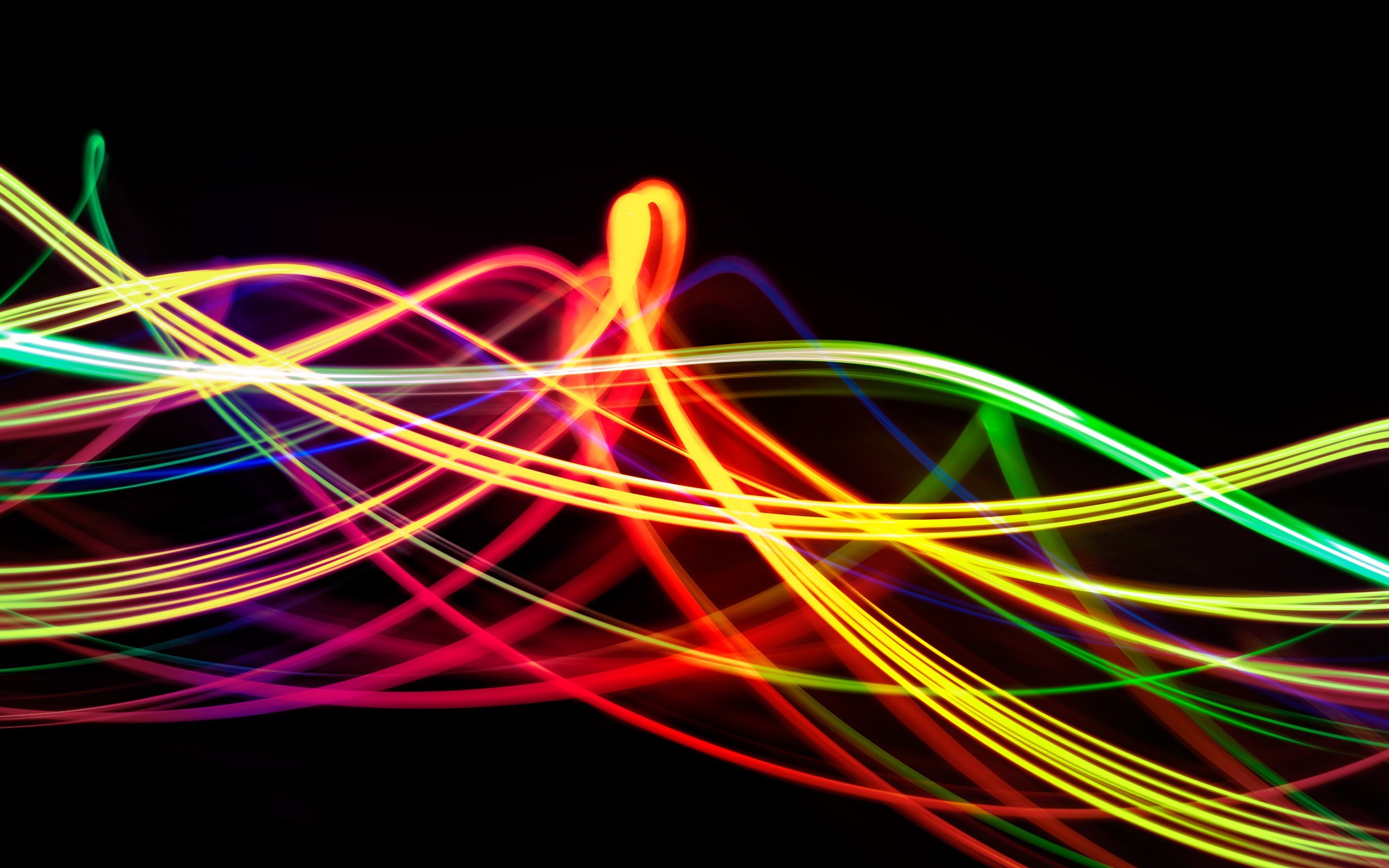 streaks, Lights, Colorful, Abstract Wallpaper