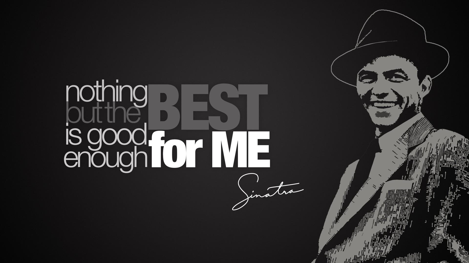 Frank Sinatra, Lyrics, Typography, Monochrome Wallpaper