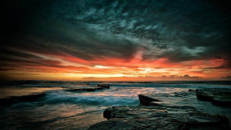 nature, Sunset, Rock HD Wallpaper Desktop Background