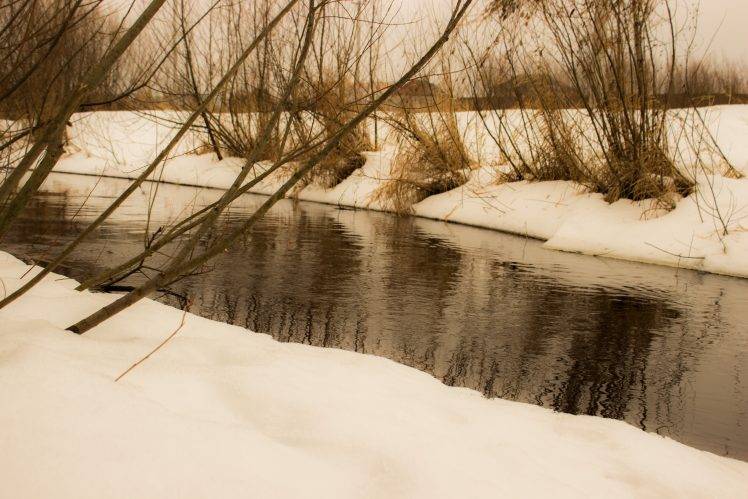 nature, River, Winter, Landscape, Russia HD Wallpaper Desktop Background