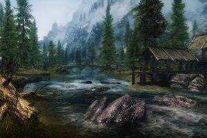 The Elder Scrolls V: Skyrim, Mods, Nature, Landscape, Multiple Display, River