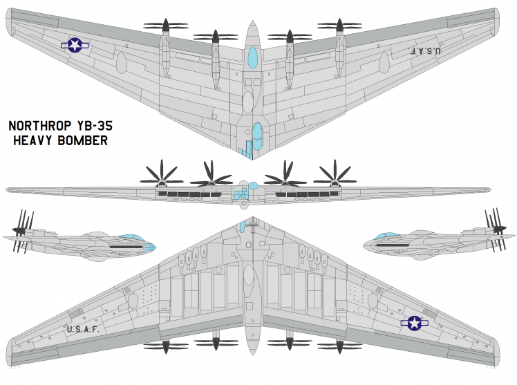 Northrop YB 35, Military Aircraft HD Wallpaper Desktop Background