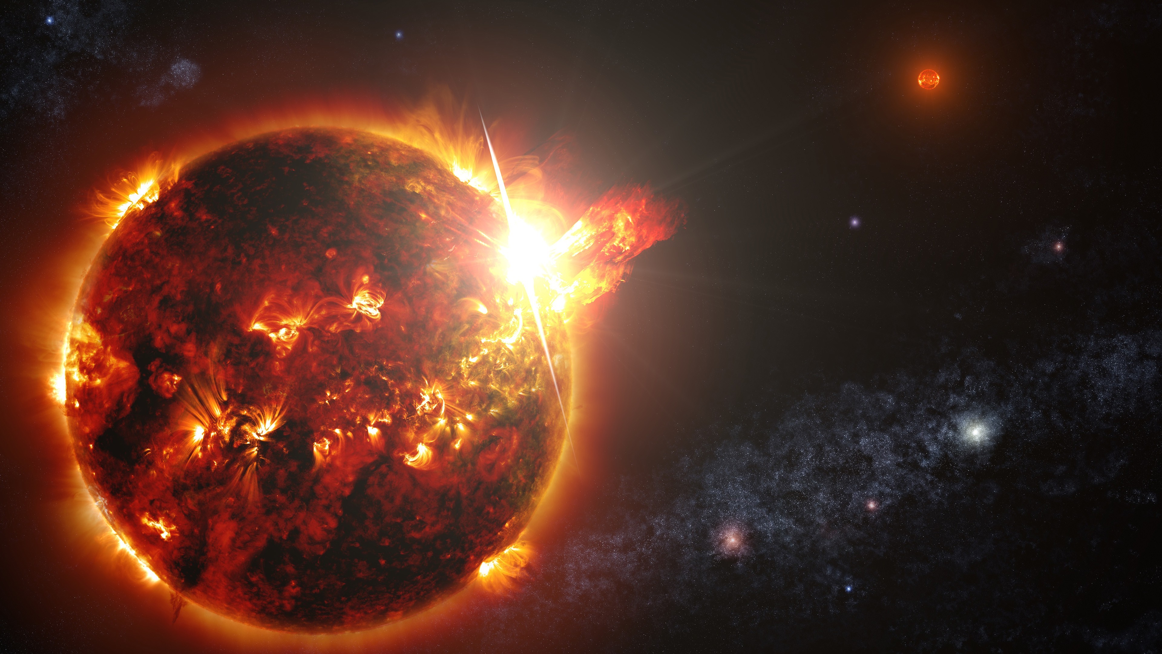 space, Sun, Glowing, Flares Wallpapers HD / Desktop and Mobile Backgrounds