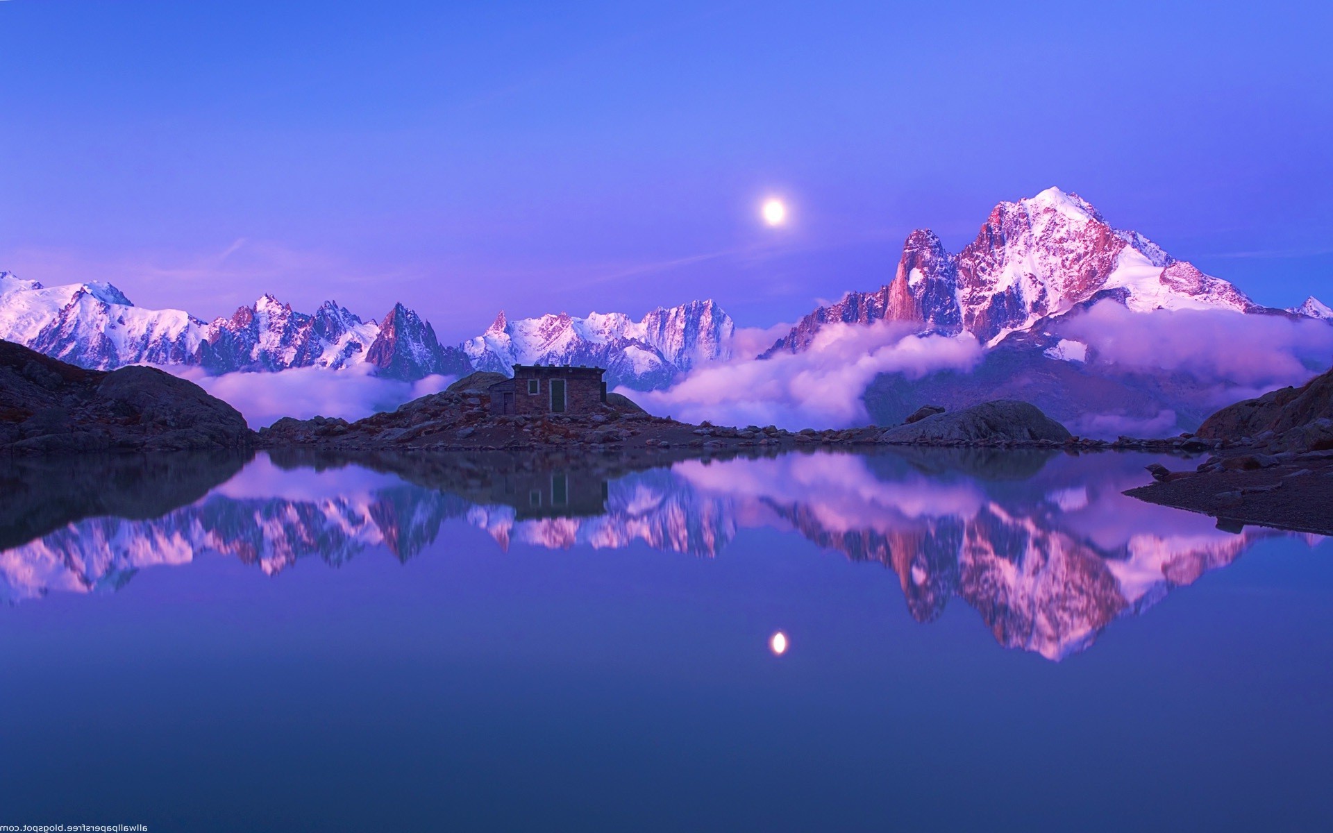 nature, Lake, Mountain, Reflection, Snow Wallpaper