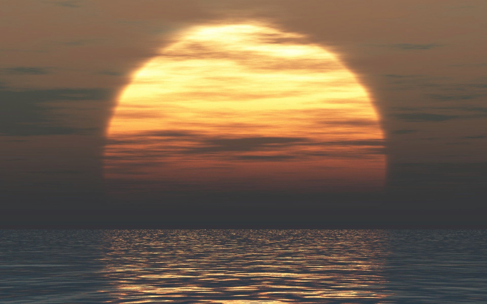 sunset, Sea, Nature, Water, Sky Wallpaper
