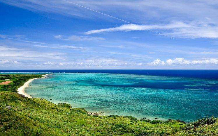sea, Coves, Water, Beach, Sky, Landscape, Nature HD Wallpaper Desktop Background