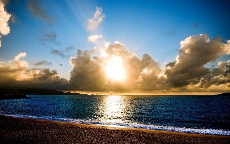 beach, Sea, Sunlight, Landscape HD Wallpaper Desktop Background