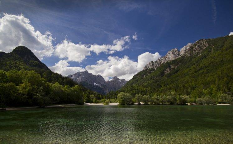 mountain, Trees, Water, Landscape HD Wallpaper Desktop Background