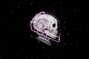 skull, Astronaut, Space, Stars, Daft Punk